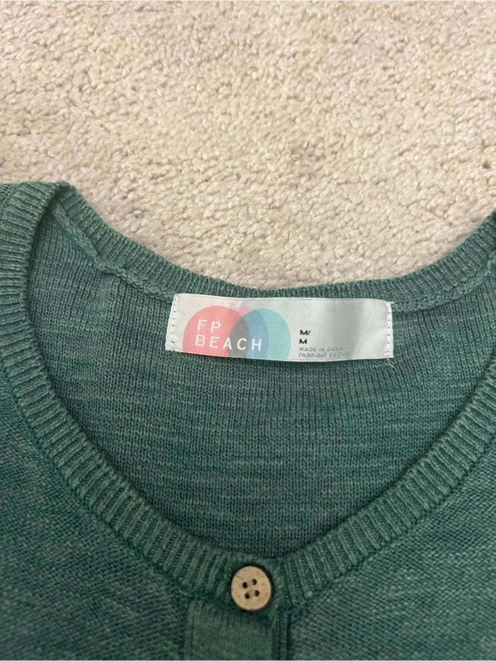 Free People Beach Dark Teal Linen-Blend Long Sleeve Maxi Dress - Picture 3 of 6